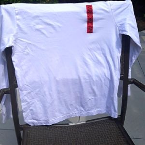 Air Jordan white and red, medium long sleeve shirt